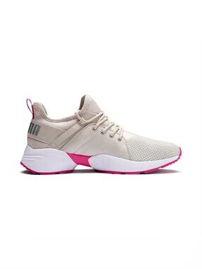EUC•PUMA Women's Sirena Summer Pack Sneakers•Beige🍦, Silver & Pink🩷Accents•8.5